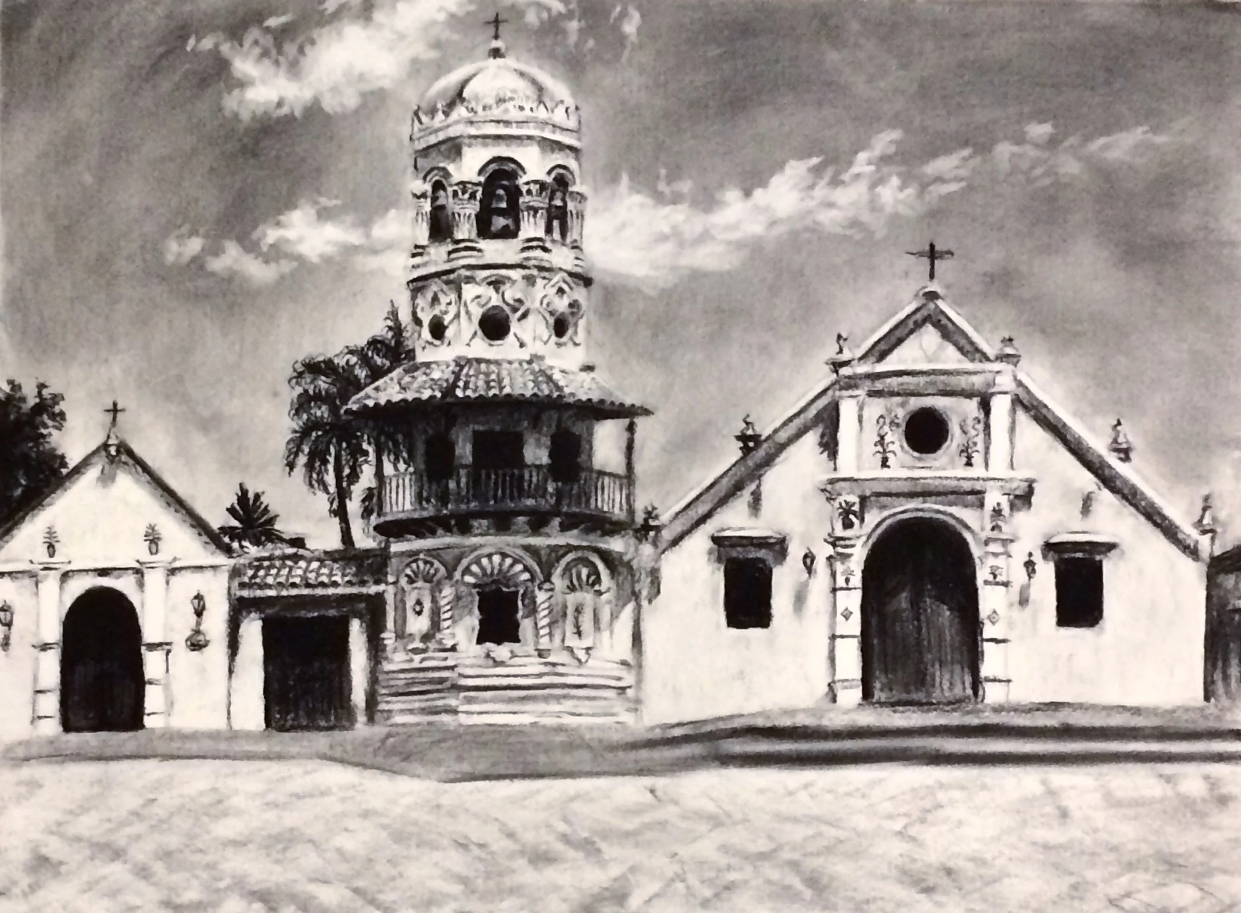 Iglesia de Santa Bárbara
(Charcoal), 18"x24"
