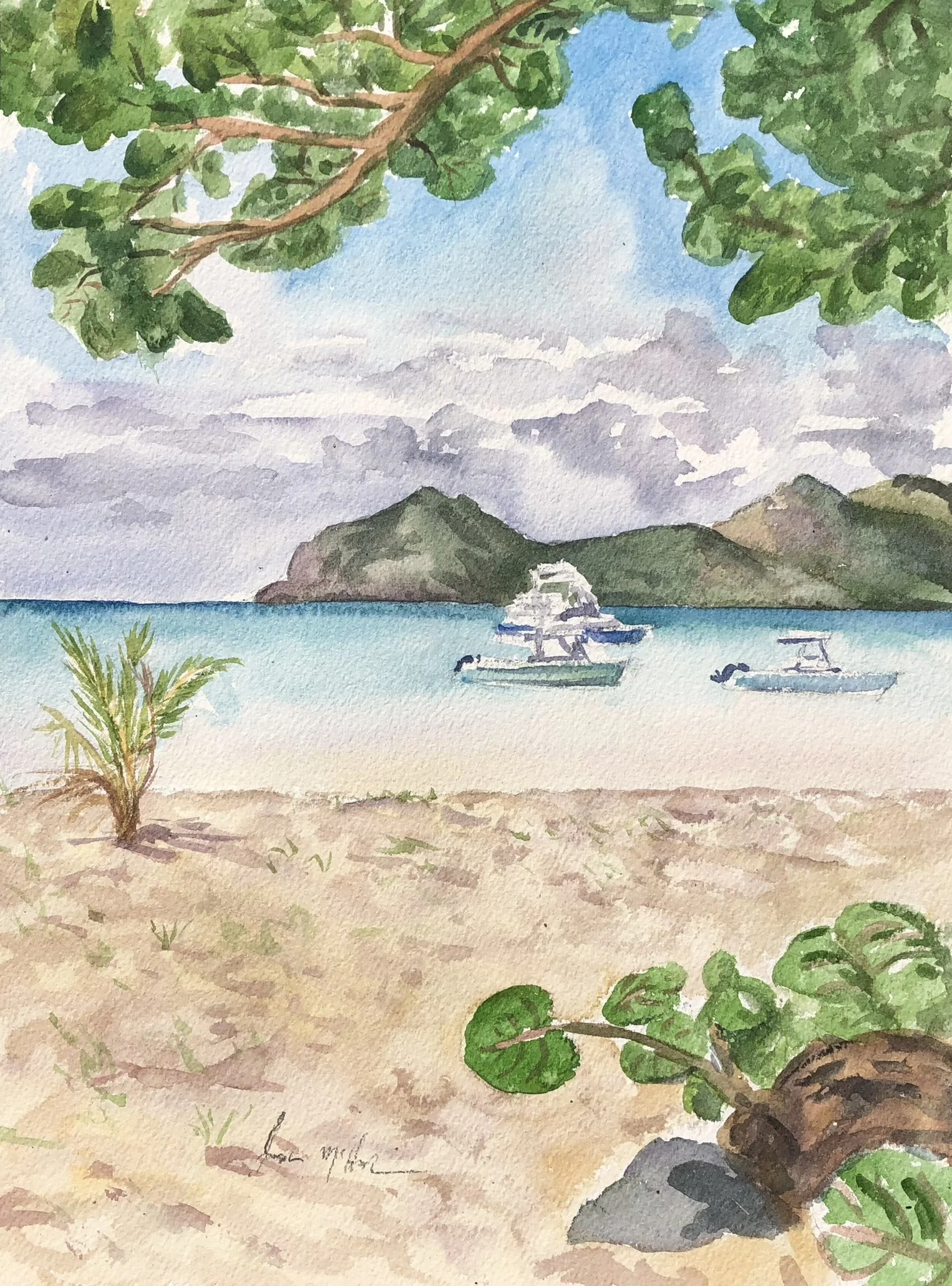 Oualie Beach, Nevis
9"x12"
(NFS)