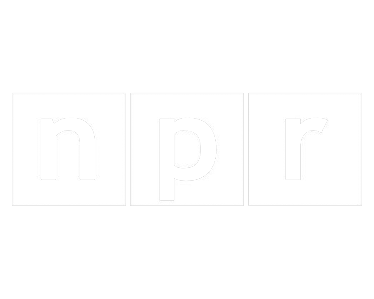 The logo of NPR (National Public Radio) in black and white.