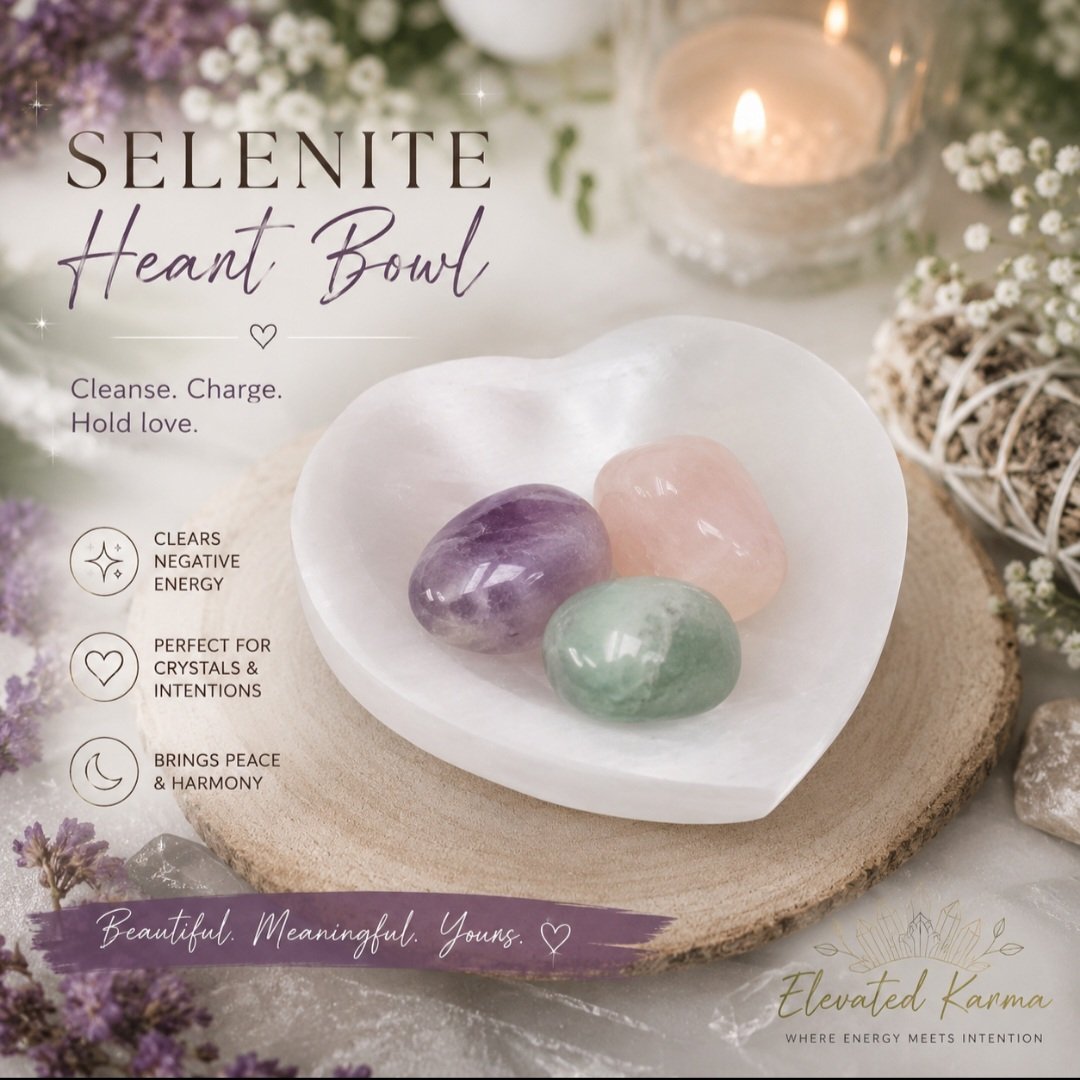 Selenite Heart Bowl