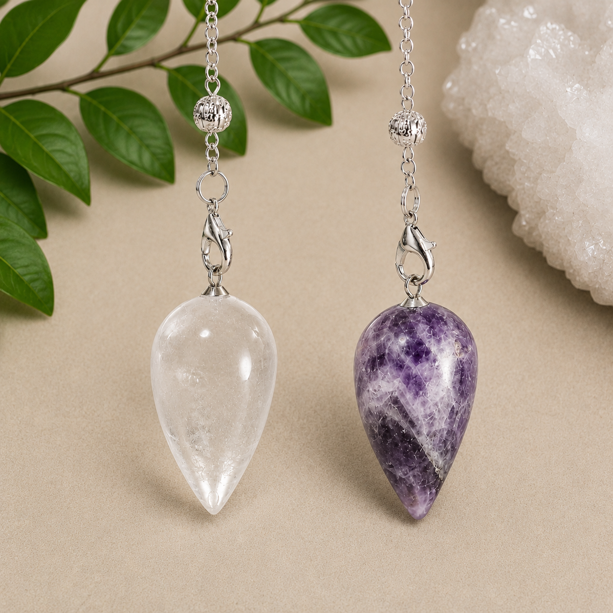 Pendulum | Clear Quartz or Chevron Amethyst