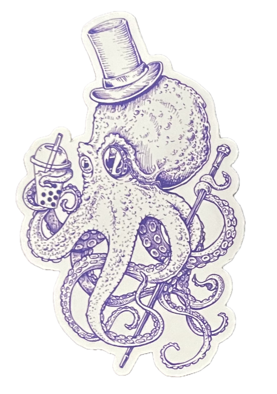 Sir Victor Bubble Tea Sticker