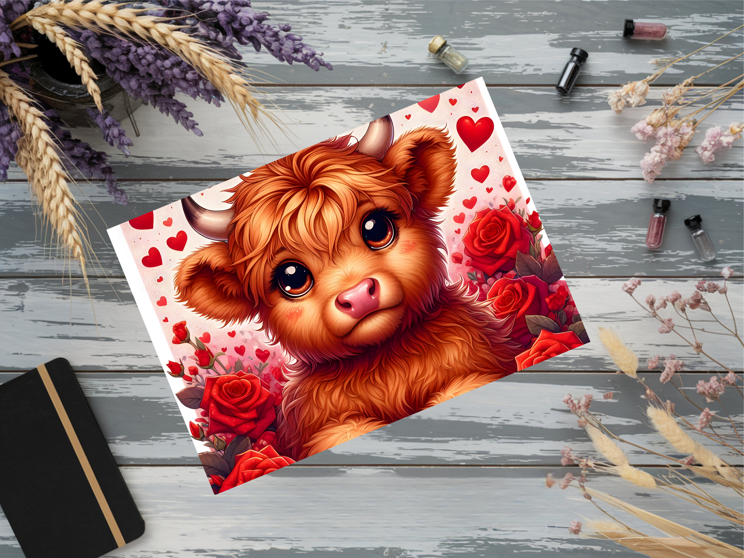 Cow Love Glass Cutting Board