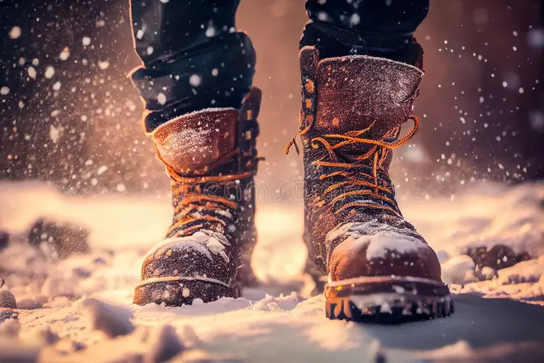 feet-shoes-winter-background-snow-generative-ai-272460051.webp
