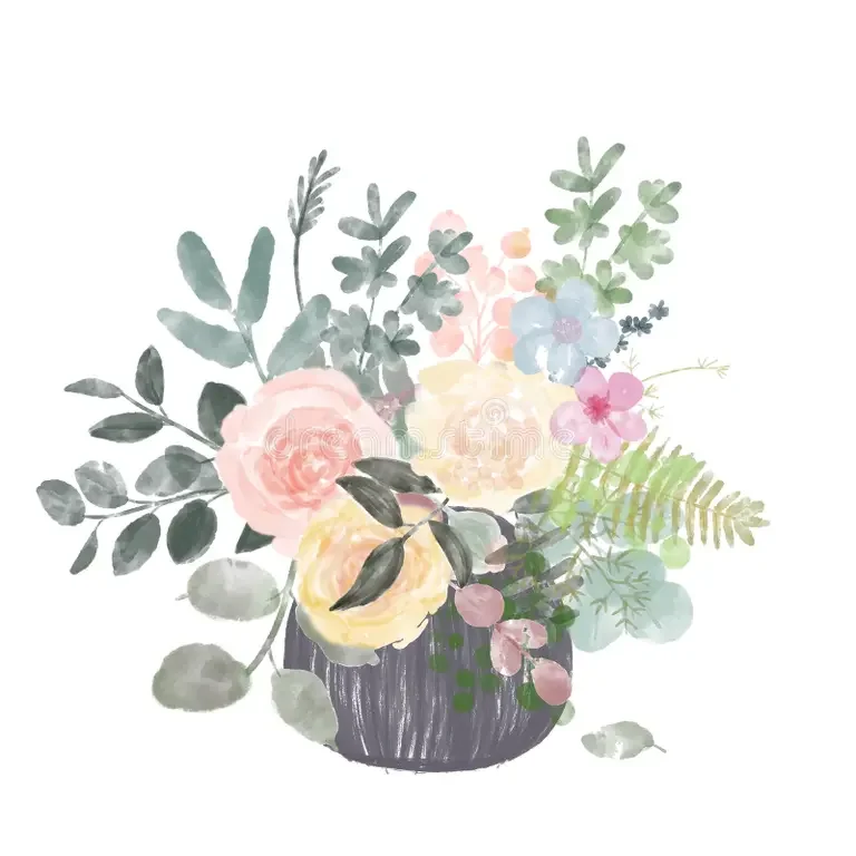 watercolor-flower-illustration-bouquet-flowers-vase-design-paintings-interior-posters-watercolor-flower-illustration-196568925.webp