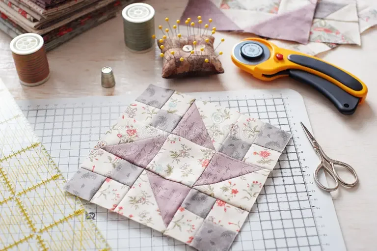 patchwork-block-craft-mat-stack-fabric-sewing-accessorie-accessories-white-wooden-surface-128686665.webp