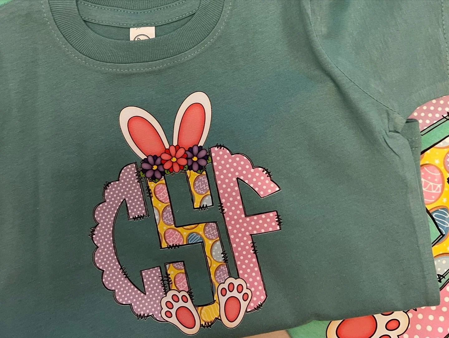Adult Monogram Easter Tee