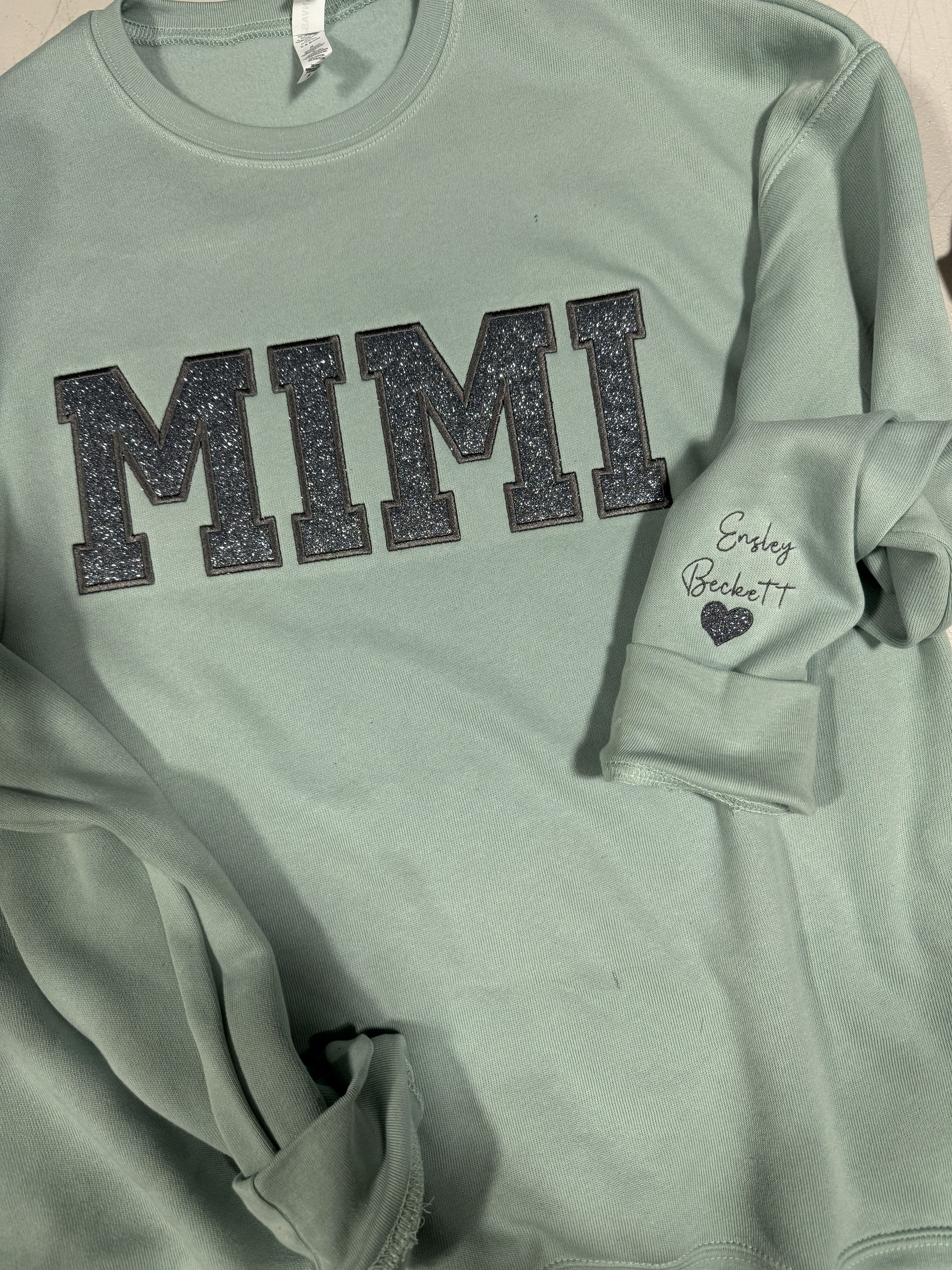 Custom Glitter Applique Sweatshirt