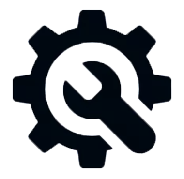 Icon of a gear with a wrench inside, representing tools or settings.