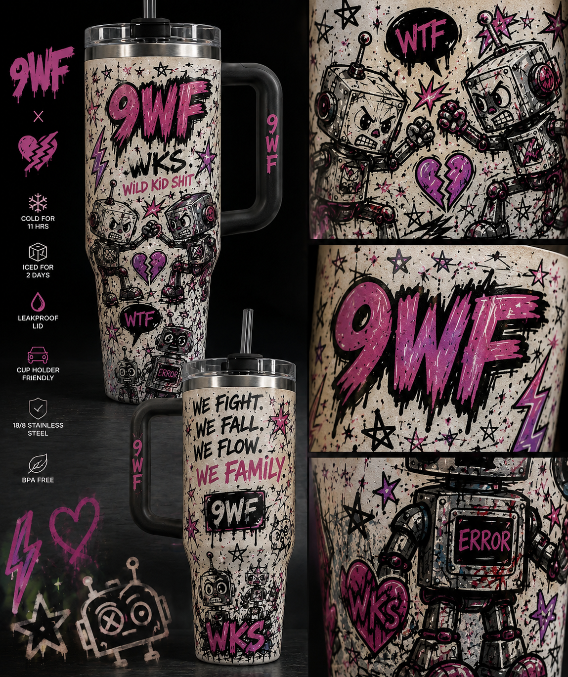 9WF WKS Graffiti Tumbler