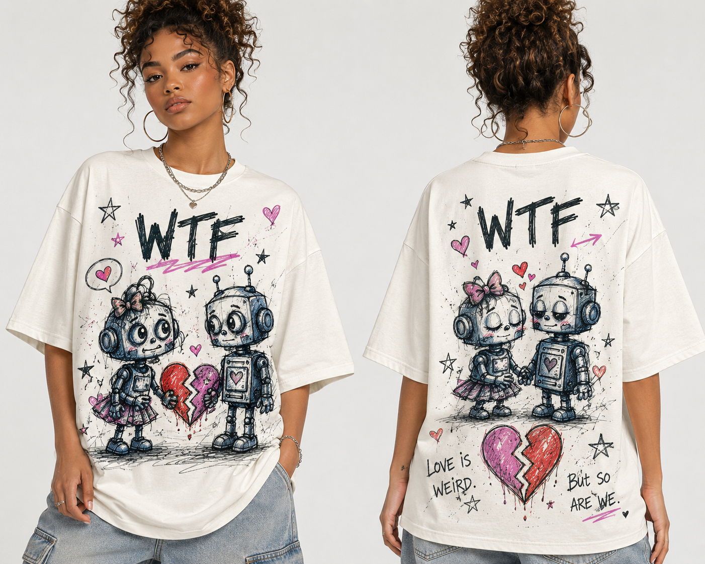 WTF ♥️💔 Robot Tee By WKS