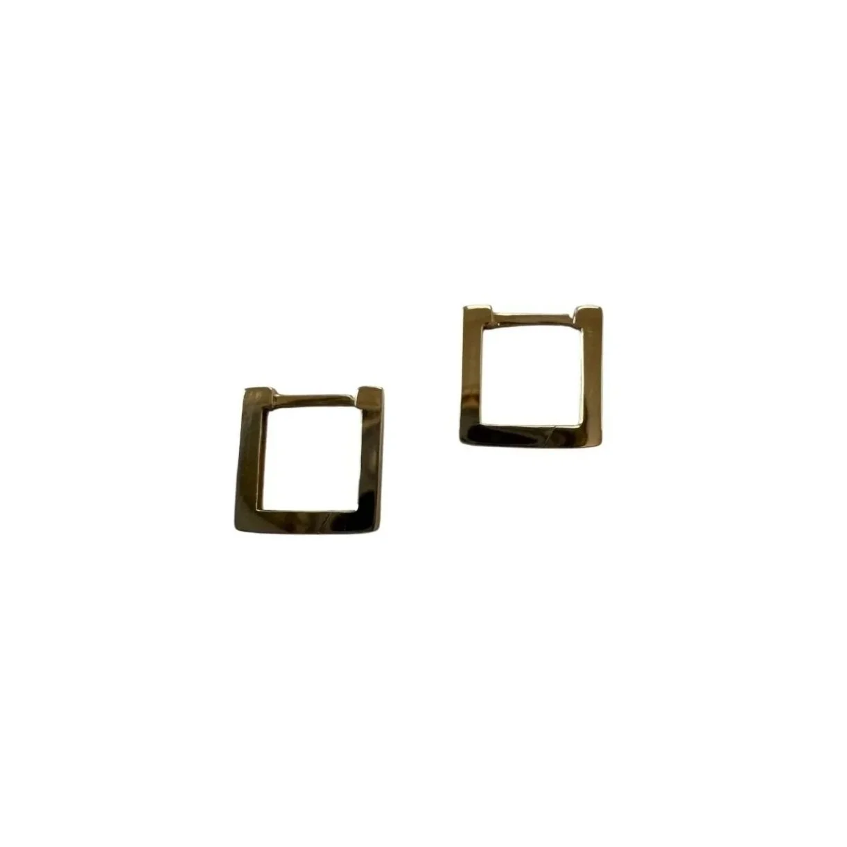 Lido | Petite Square Huggie Earrings in 9ct gold, petite silhouette inspired by Venetian Riviera