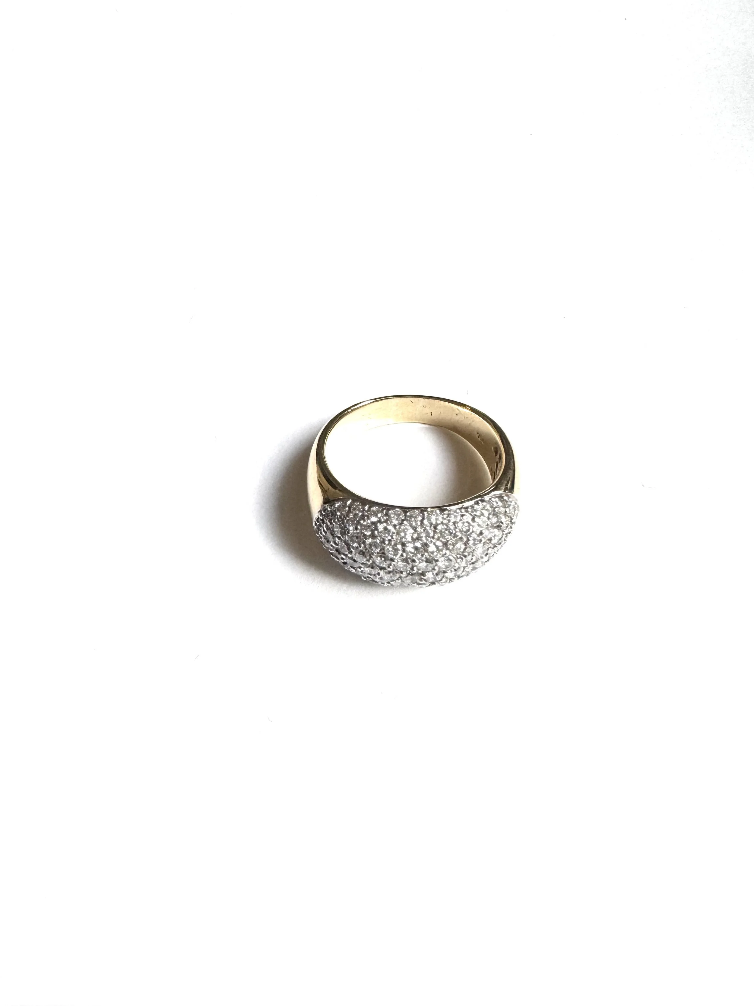 Diamond Pavé Dome Ring — 18ct Gold