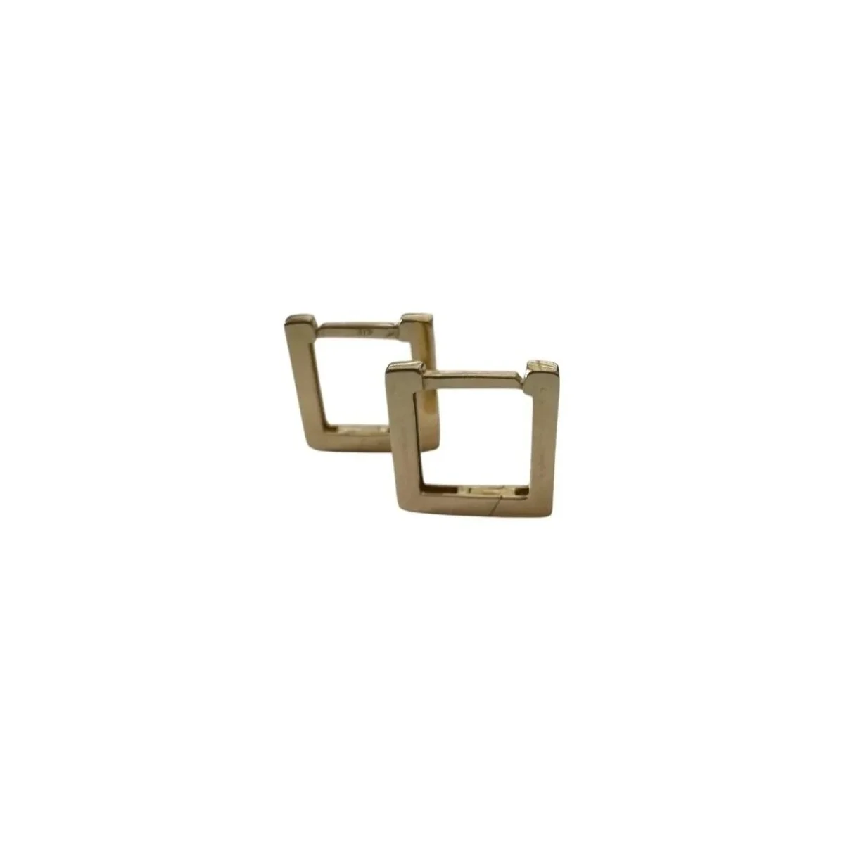 Lido | Petite Square Huggie Earrings in 9ct gold, petite silhouette inspired by Venetian Riviera