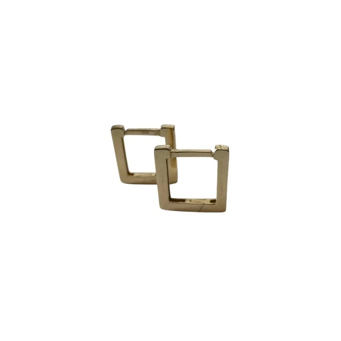 Lido | Petite Square Huggie Earrings in 9ct gold, petite silhouette inspired by Venetian Riviera