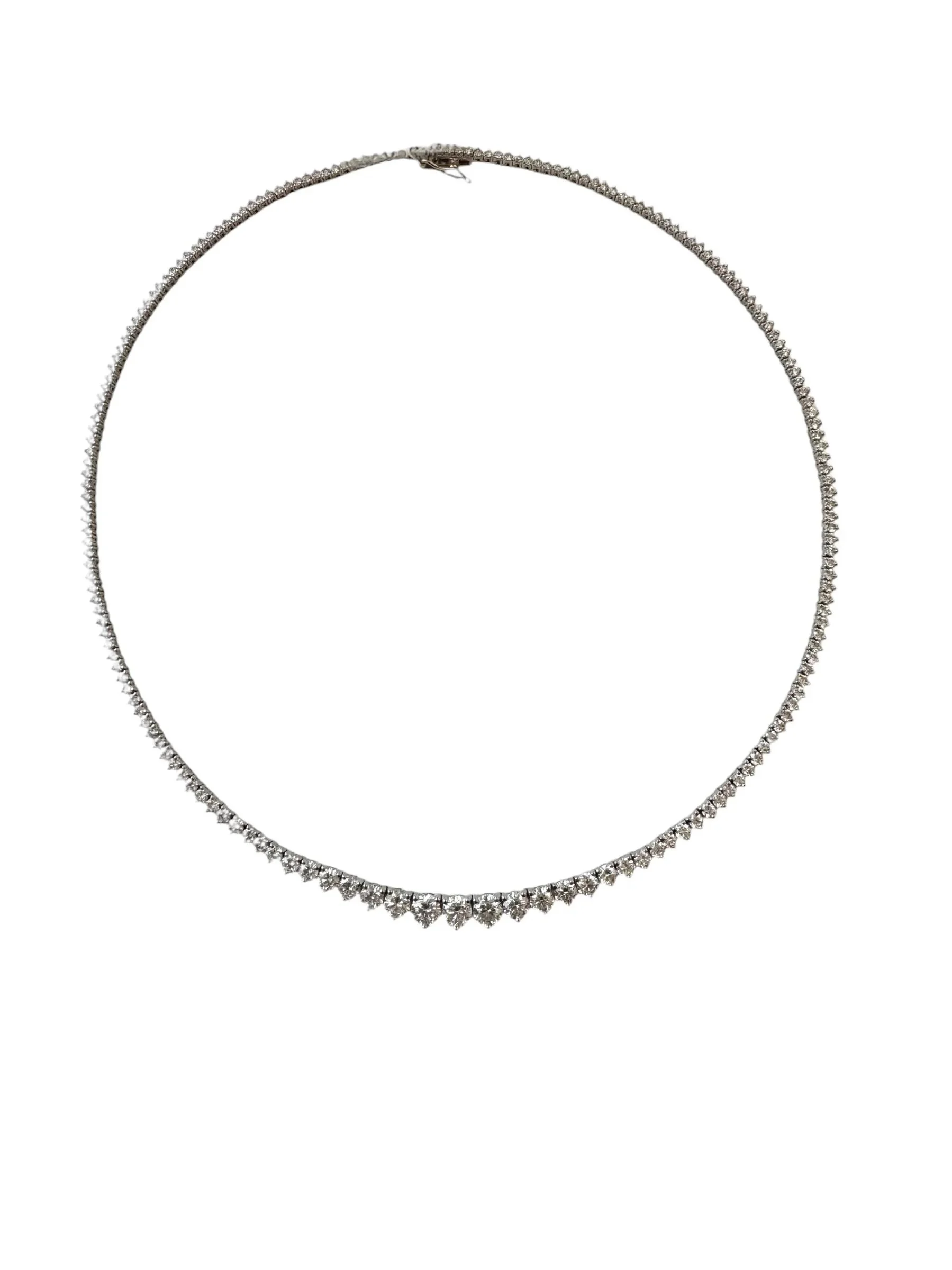 Isola graduated tennis necklace in 14ct yellow or white gold with E/F VS lab diamonds – The Signature Edit – Signature Vintage
