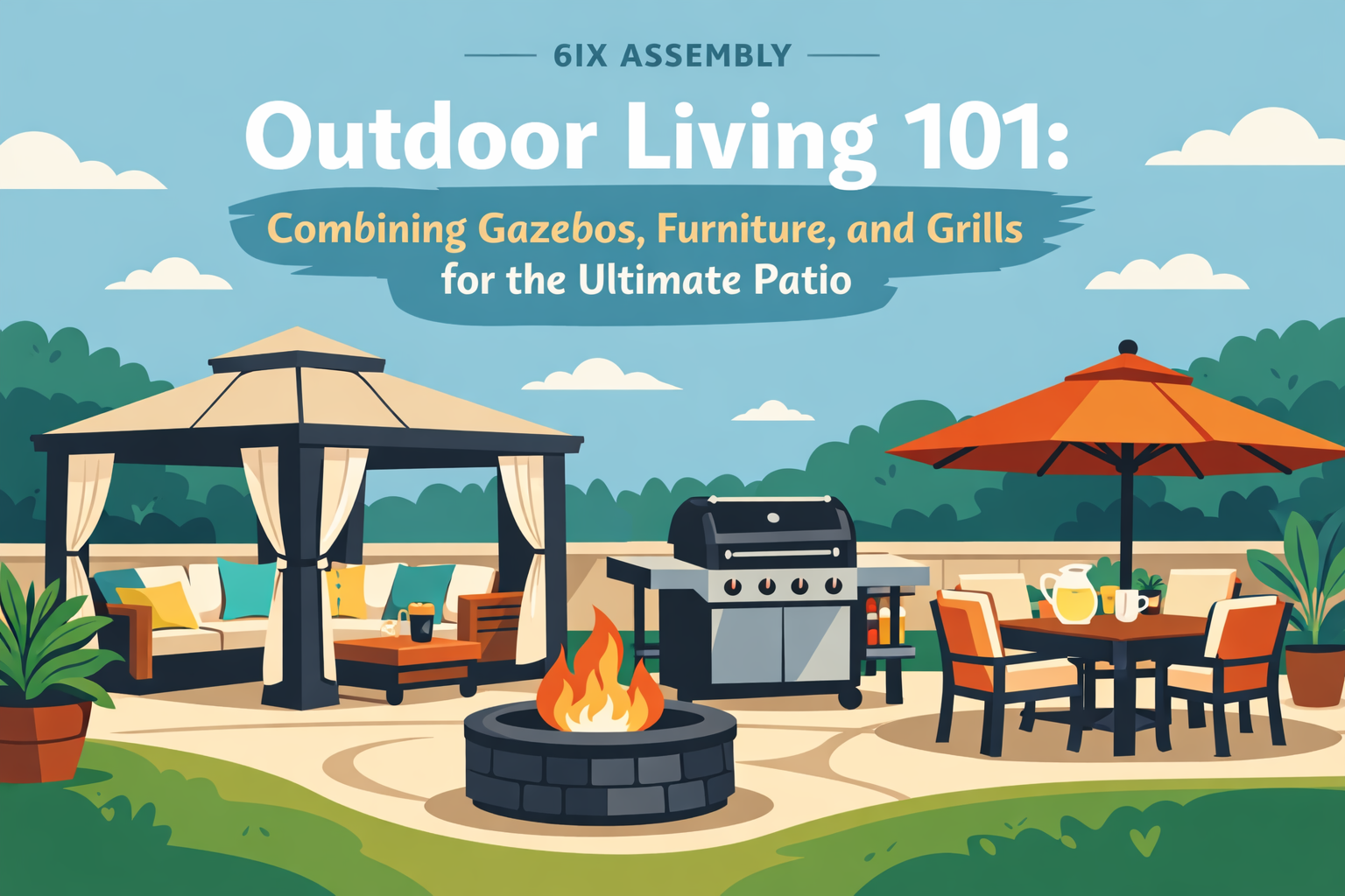 Transform Your Patio: Gazebo, Furniture, and Grill Ideas