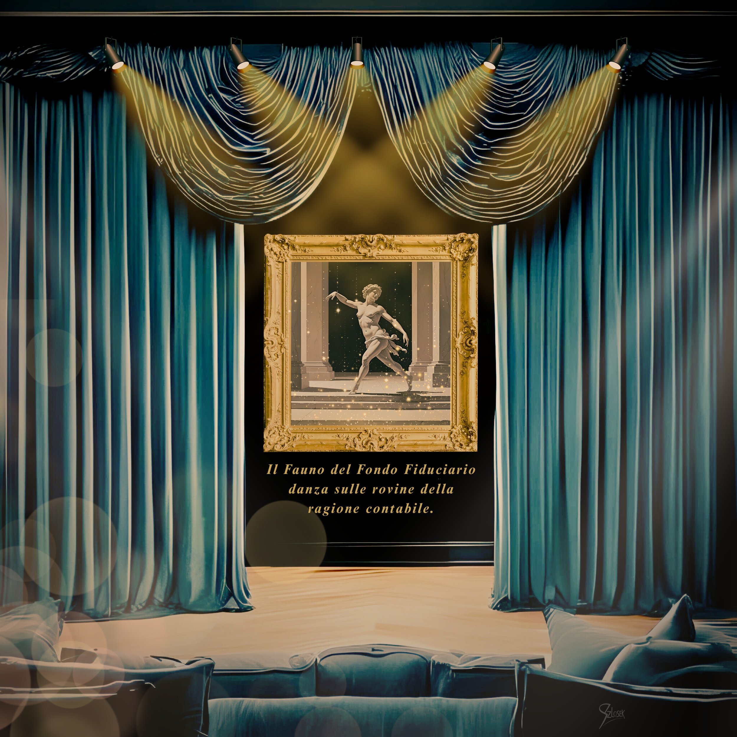 Lingua Lux Series I — Italian — Faun, 2025 by Sonja Szlosek — Collector Print Edition – Fine Art Giclée Print 40 × 40 cm