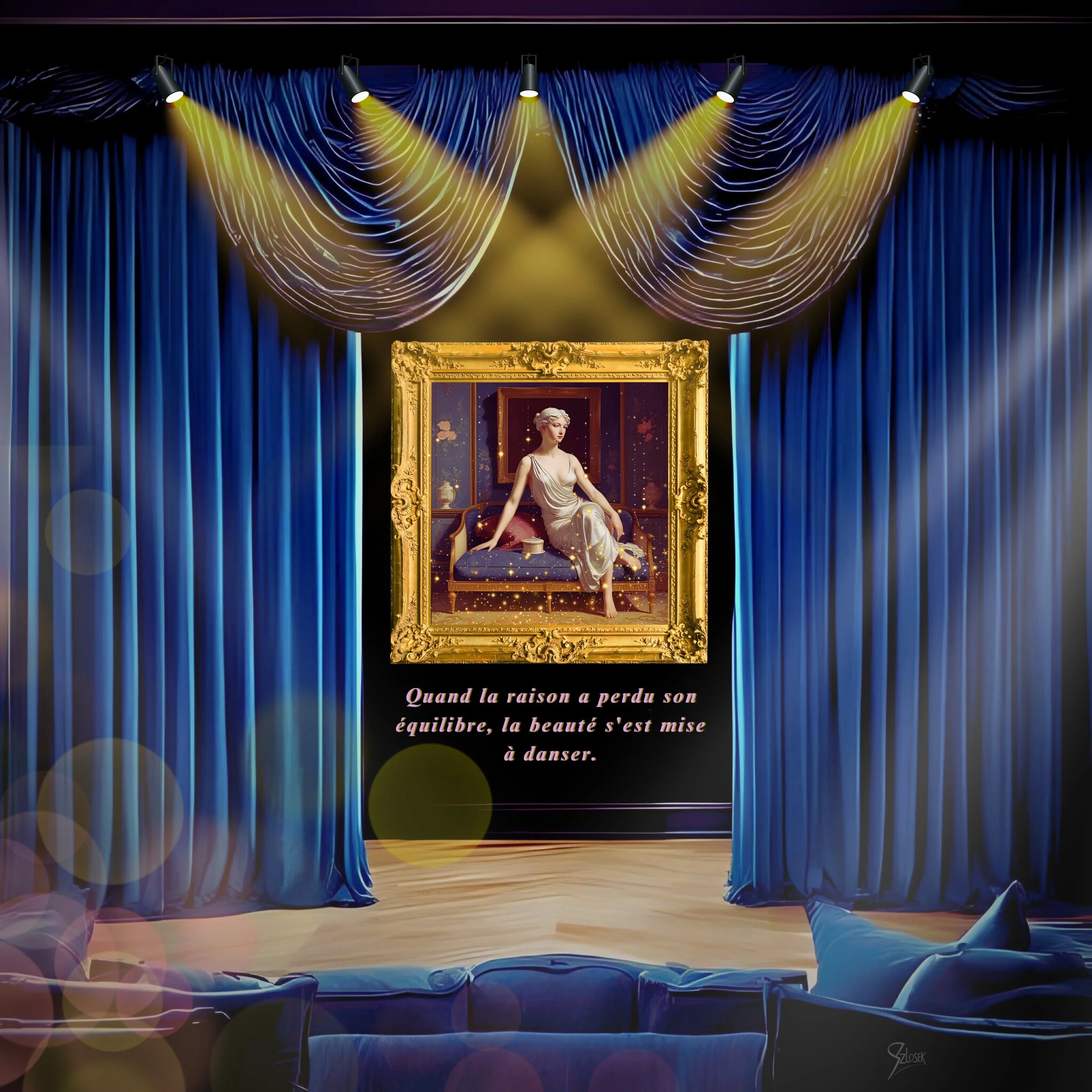 Lingua Lux Series I — French — Venus, 2025 by Sonja Szlosek — Collector Print Edition – Fine Art Giclée Print 40 × 40 cm