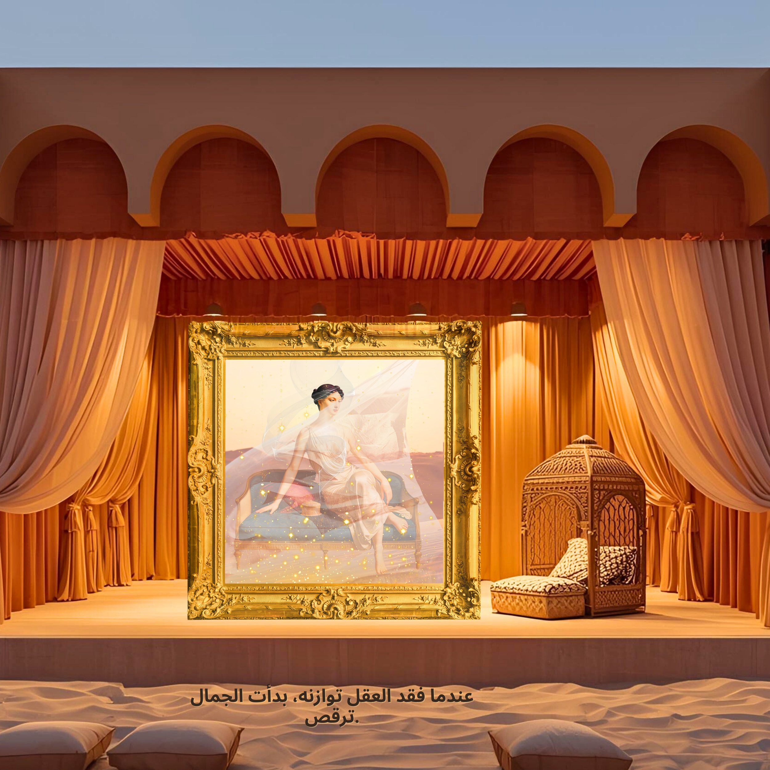 Lingua Lux Series I — Arabic — Venus, 2025 by Sonja Szlosek — Collector Print Edition – Fine Art Giclée Print 40 × 40 cm