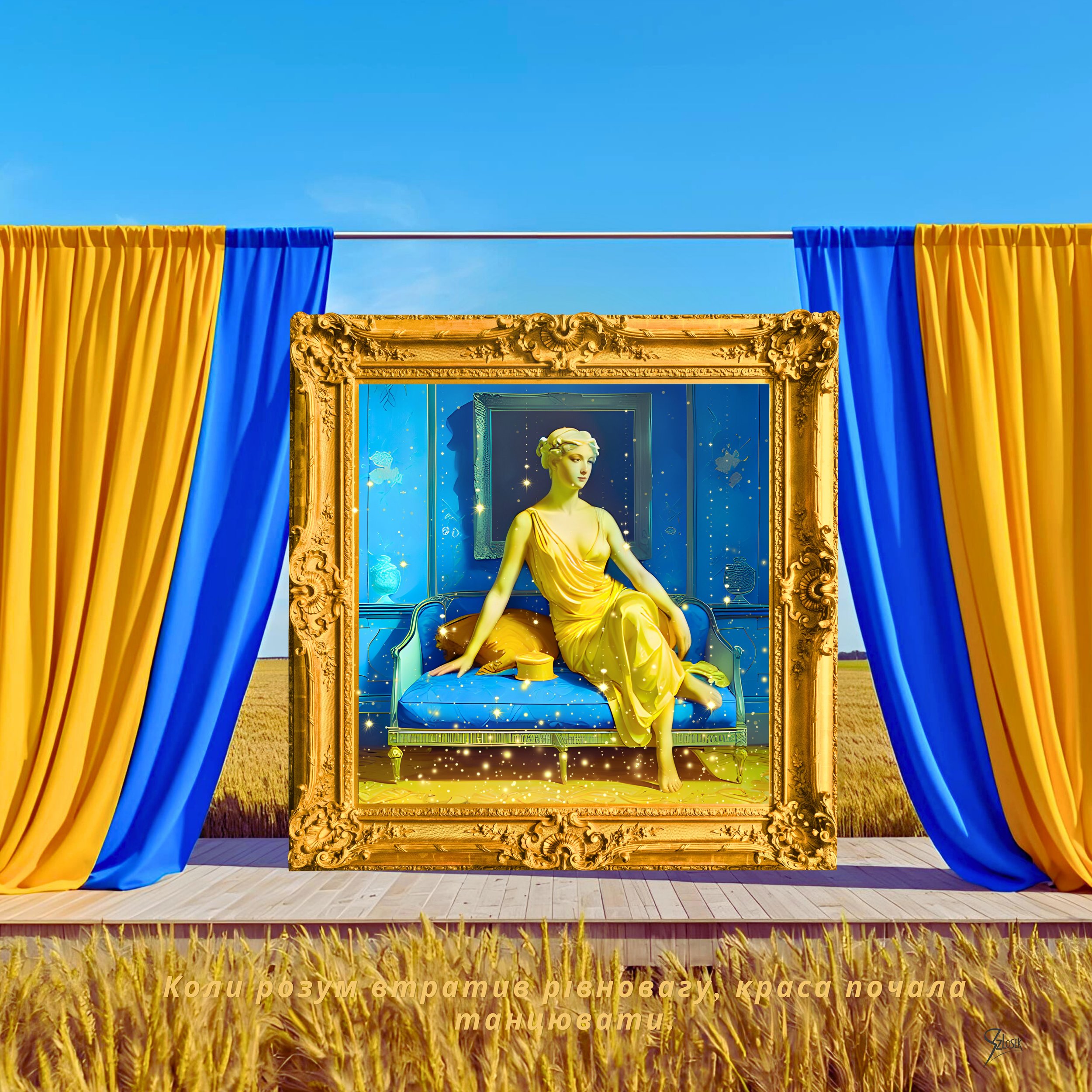 Lingua Lux Series I — Ukraina — Venus, 2025 by Sonja Szlosek — Collector Print Edition – Fine Art Giclée Print 40 × 40 cm