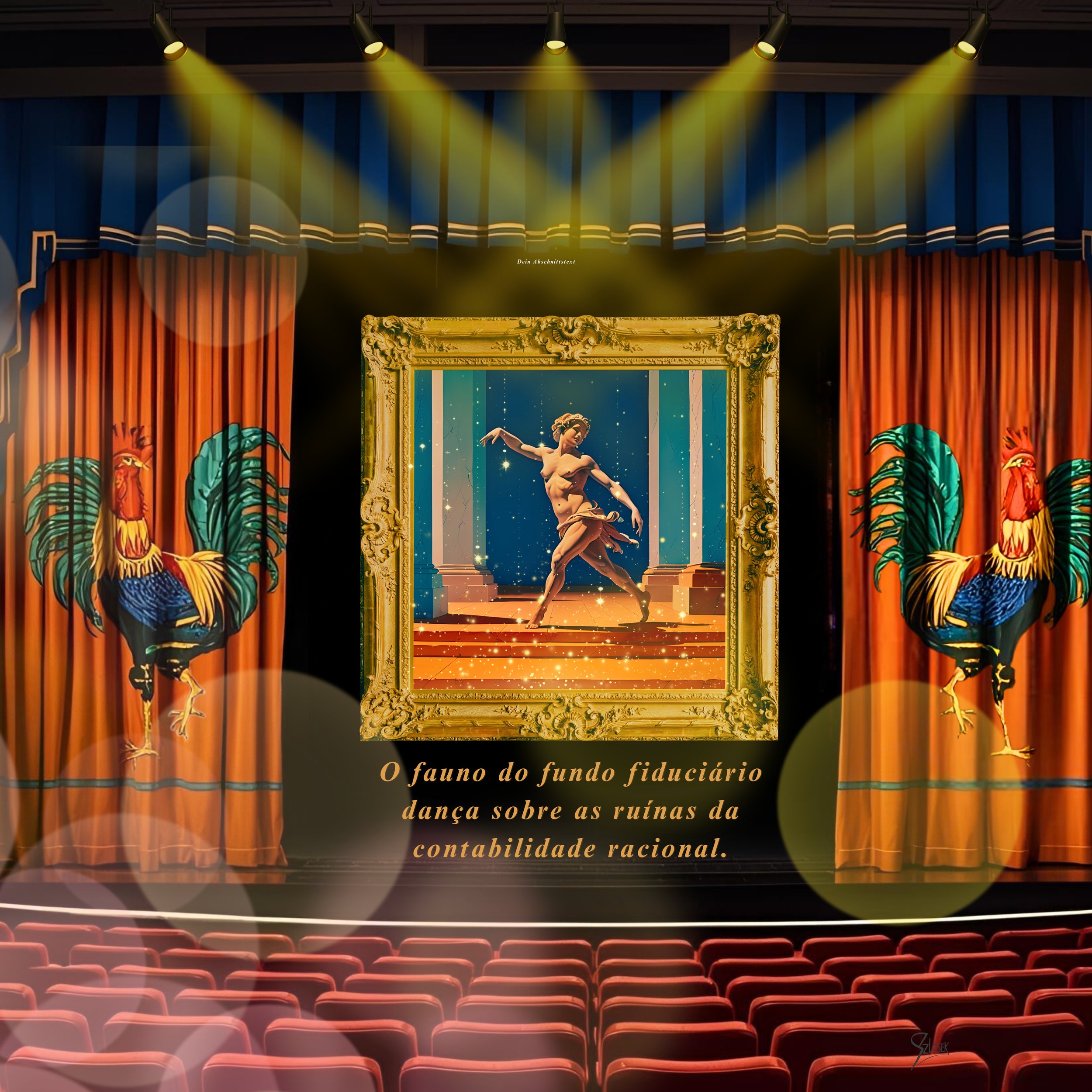 Lingua Lux Series I — Portuguese — Faun, 2025 by Sonja Szlosek — Collector Print Edition – Fine Art Giclée Print 40 × 40 cm