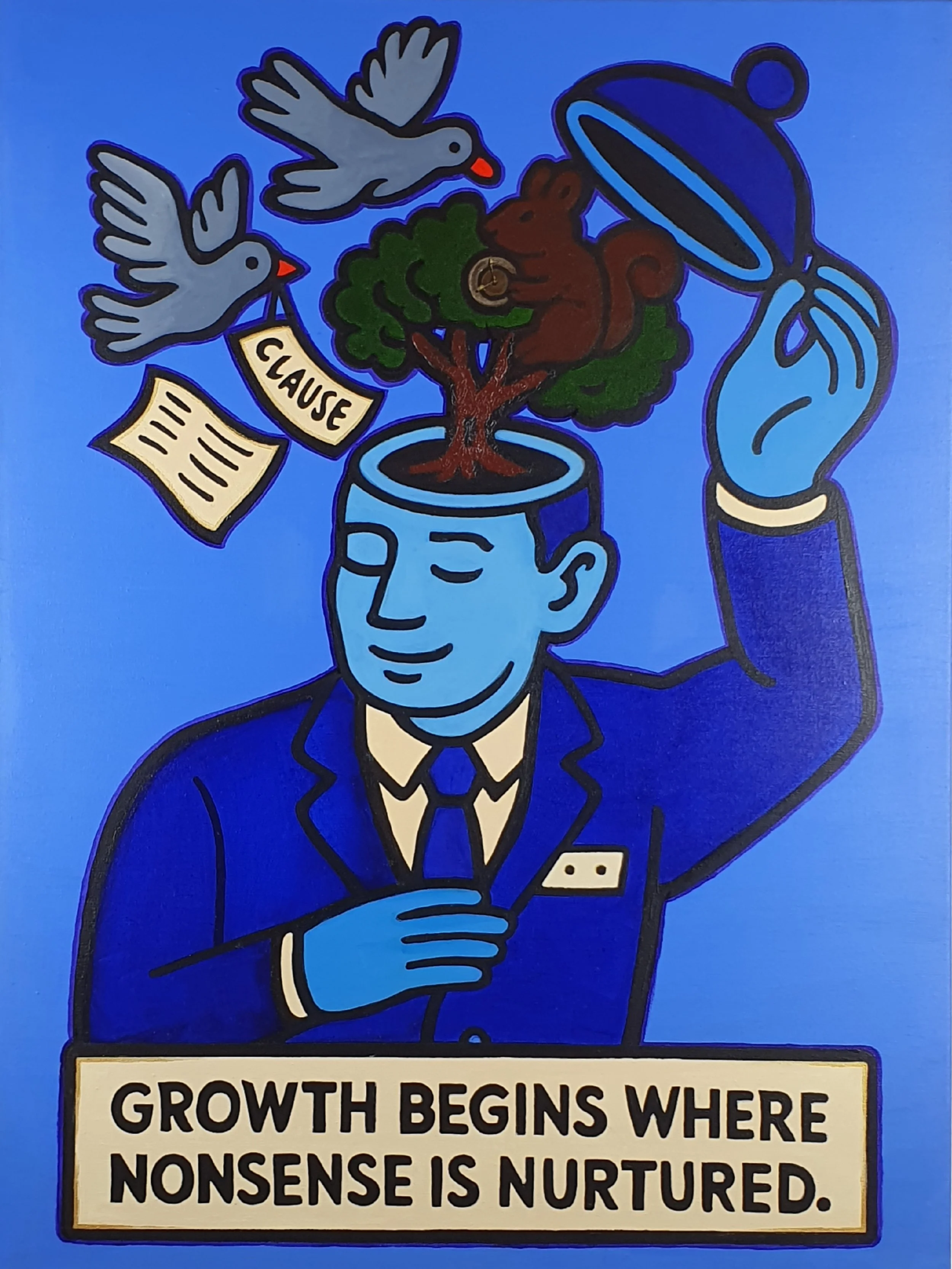 The Advisor's Inner Garden | Original Acrylic Painting