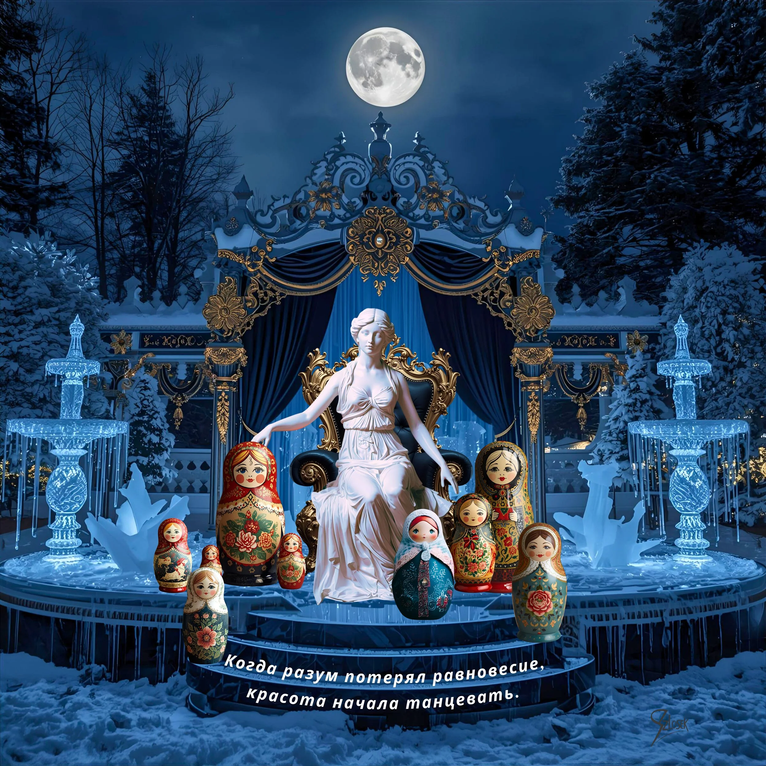 Lingua Lux Series I — Russian — Venus, 2025 by Sonja Szlosek — Collector Print Edition – Fine Art Giclée Print 40 × 40 cm