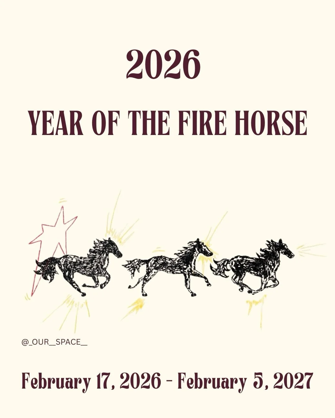 As the Year of the Snake draws to a close, we finish shedding what no longer serves us. Ahead lies a bold and dynamic energy. The Year of the Fire Horse invites us to take decisive action and to find the courage to speak our truth. 

Image sourced fr