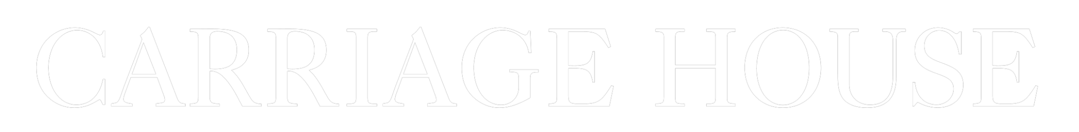 The text 'CARRIAGE HOUSE' in white serif font on a black background.