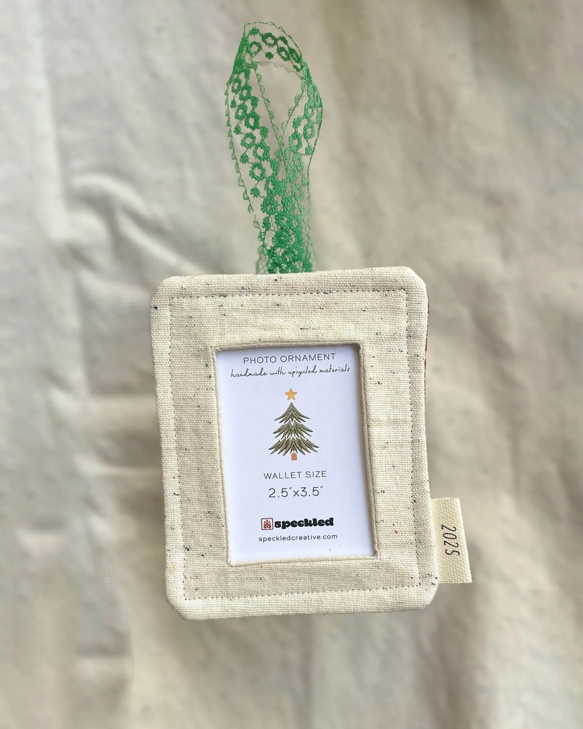 Rainbow Speckled Handmade Christmas Ornament