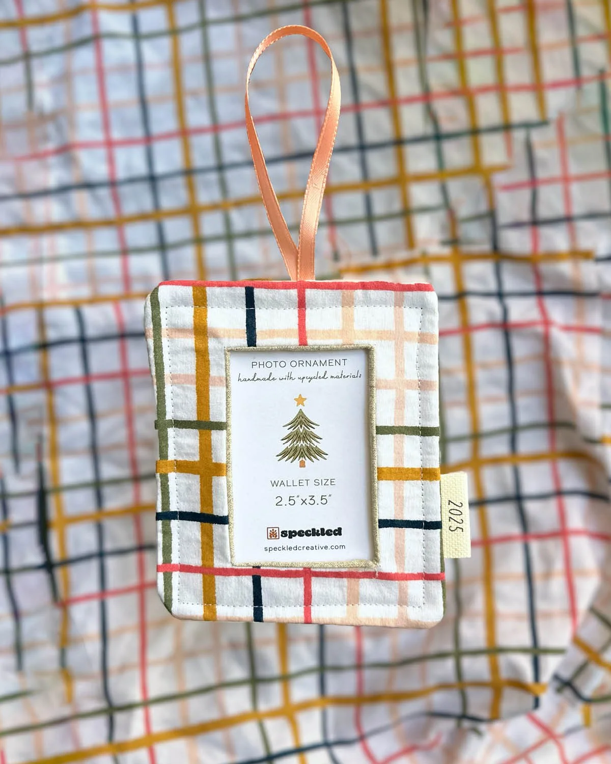 Colorful Plaid Handmade Christmas Ornament