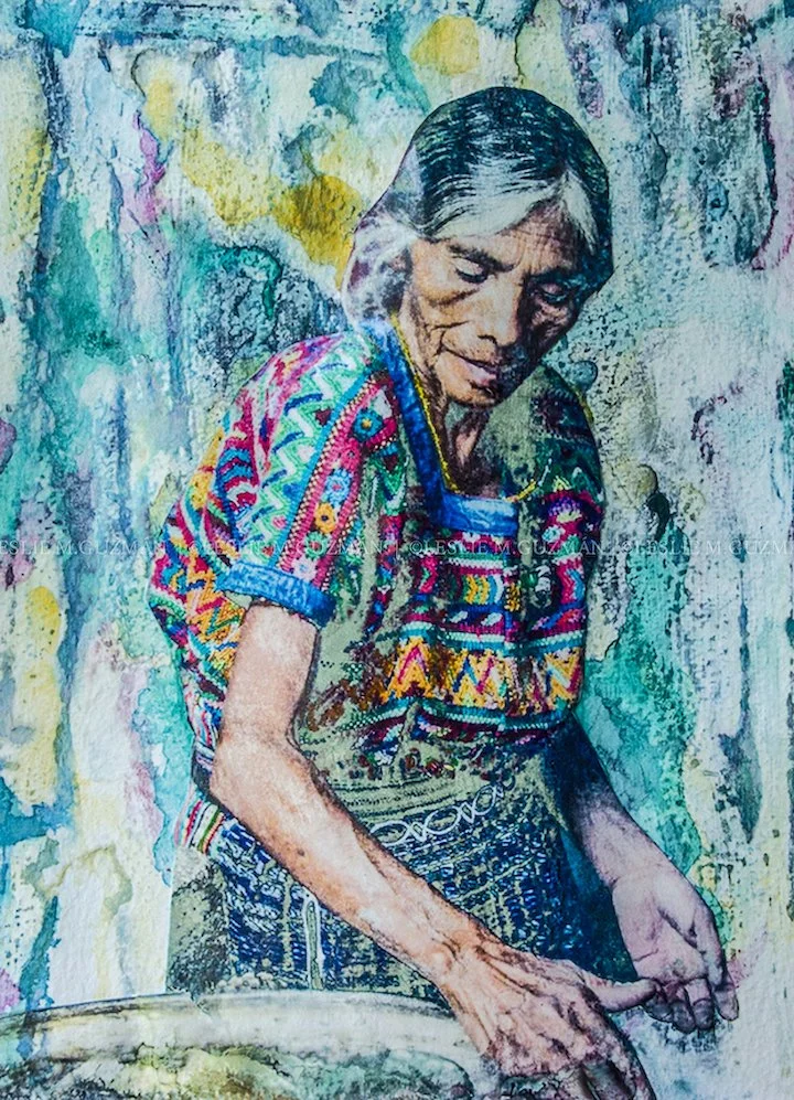 Photography - Photographic Transfer on Paper with Acrylic- Fragments Series - Vibrant Woman - Leslie M. Guzman.jpg