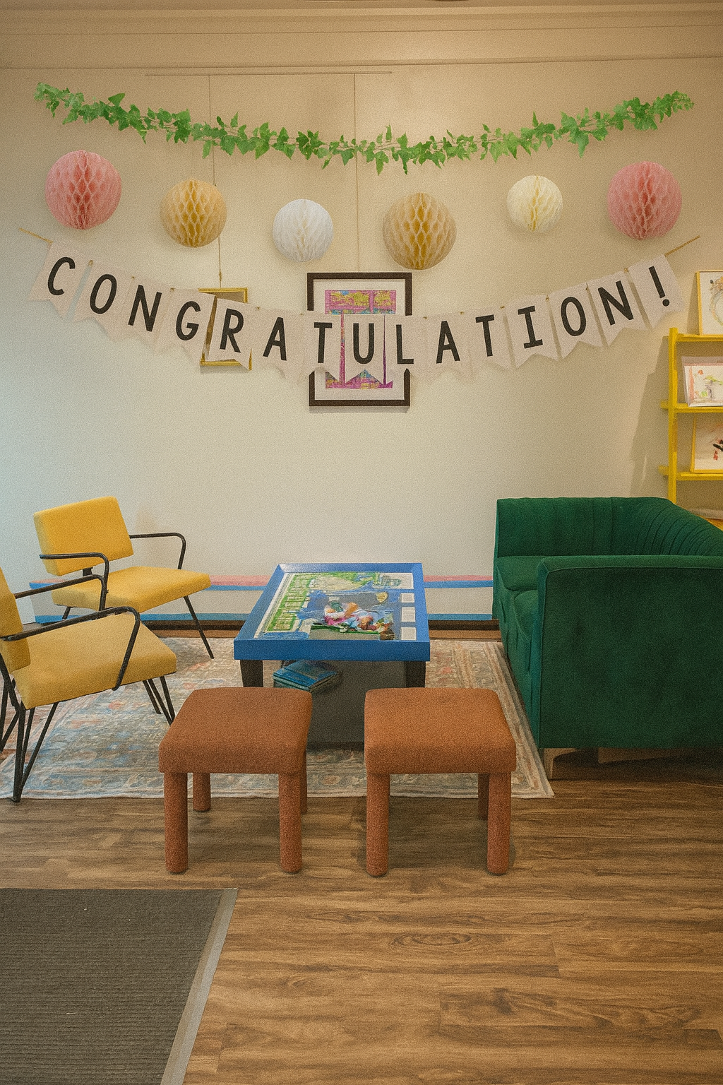 Decorated living room with a 