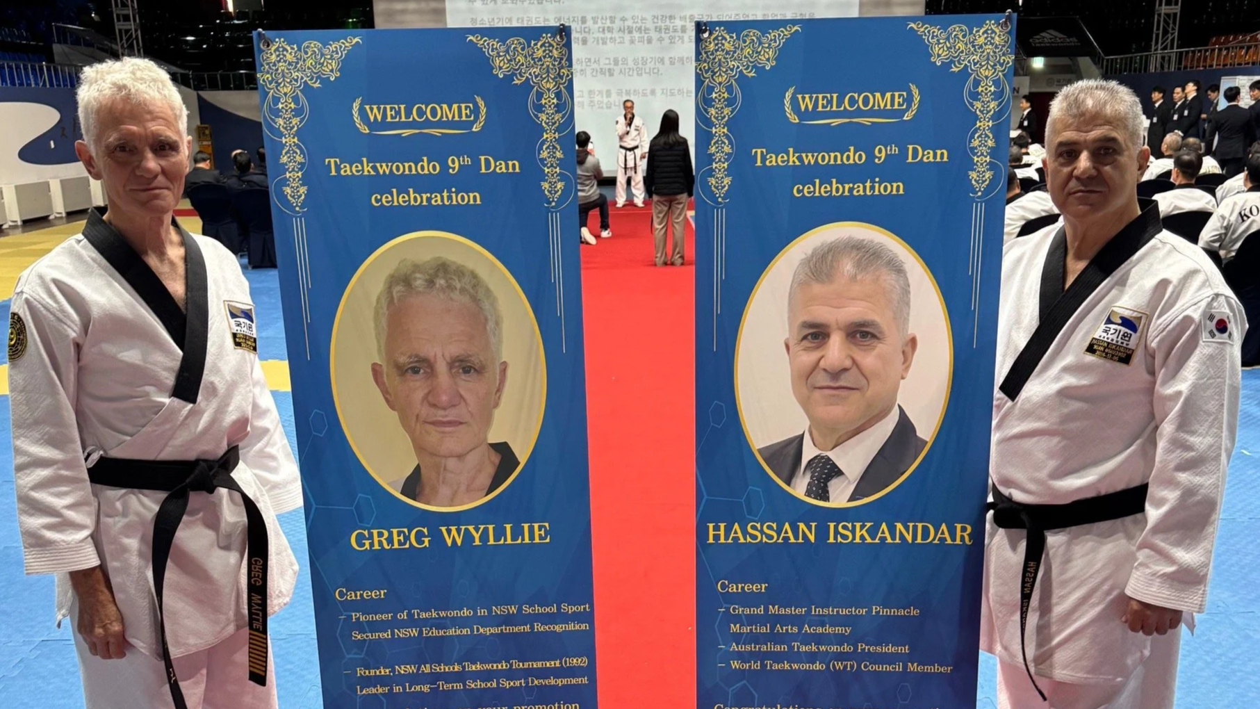 Kukkiwon honours Grand Masters Hassan Iskandar OAM and Greg Wyllie at 9th Dan presentation