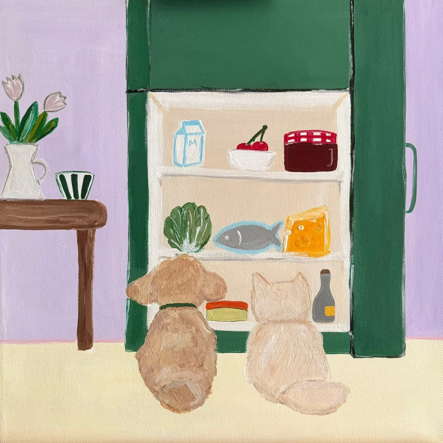 While You Were Out, 2026


                                                                                                      acrylic on canvas                                                    37 x 37cm