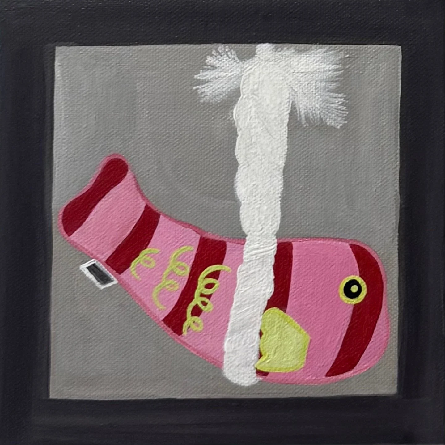 Fortune Fish Series - Windfall , 2025
acrylic on canvas                                                  18x 18cm