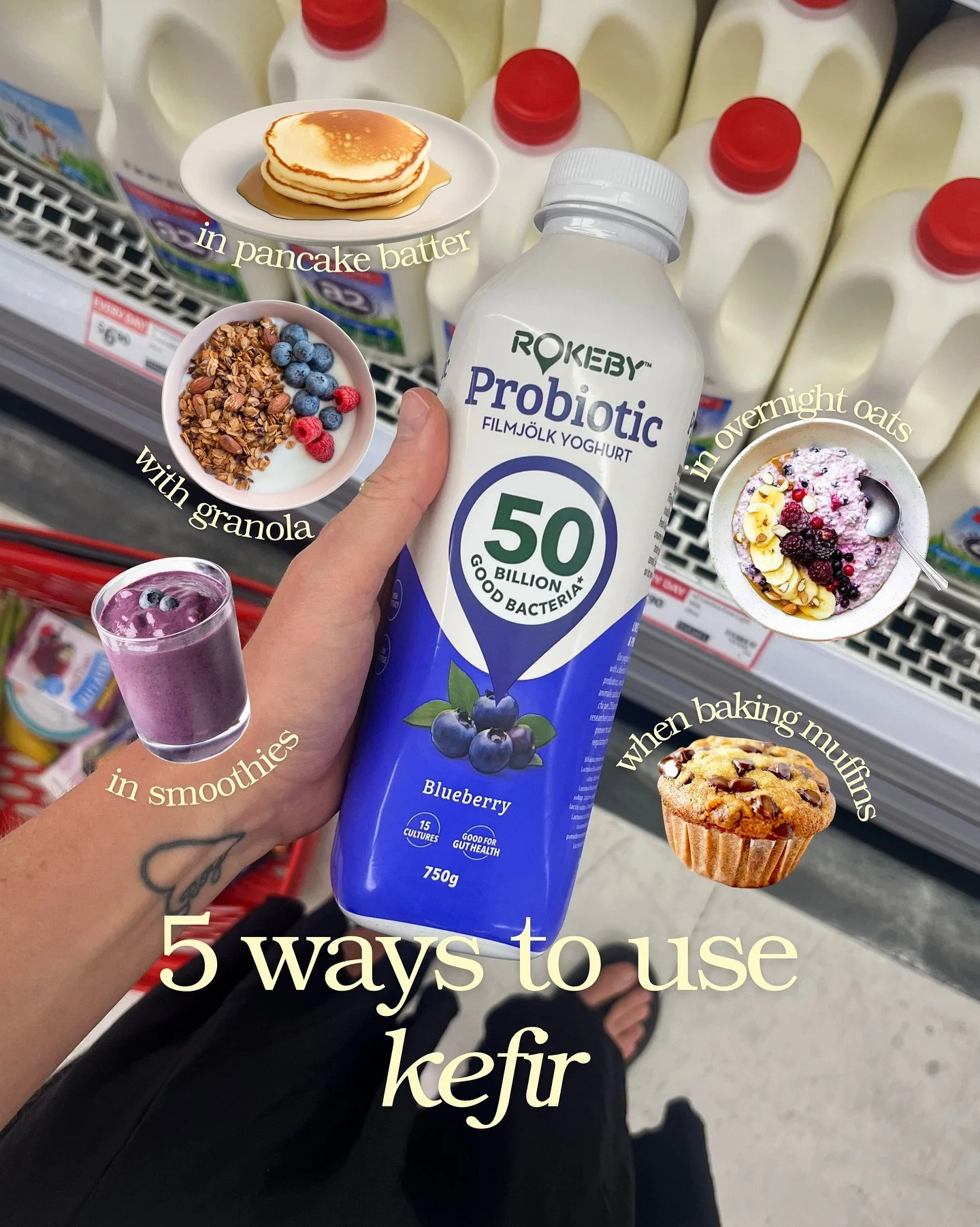 KEFIR! A fermented milk drink rich in probiotics🐛

Kefir supports digestion by promoting a healthy gut microbiome and can help strengthen the immune system. Because the fermentation process breaks down much of the lactose, kefir is often easier to d