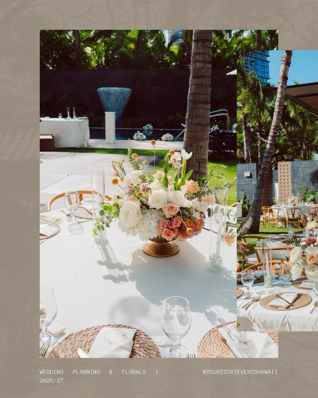 Mary &amp; Kay 05.02.2026 🌸
Rentals: @1311events 
Catering: @memoirshawaii 
Florals: @yourstoryeventshawaii 
Planning: @yourstoryeventshawaii 

A private garden wedding in Honolulu &mdash; intimate, personal, and full of heart. We designed lush cent