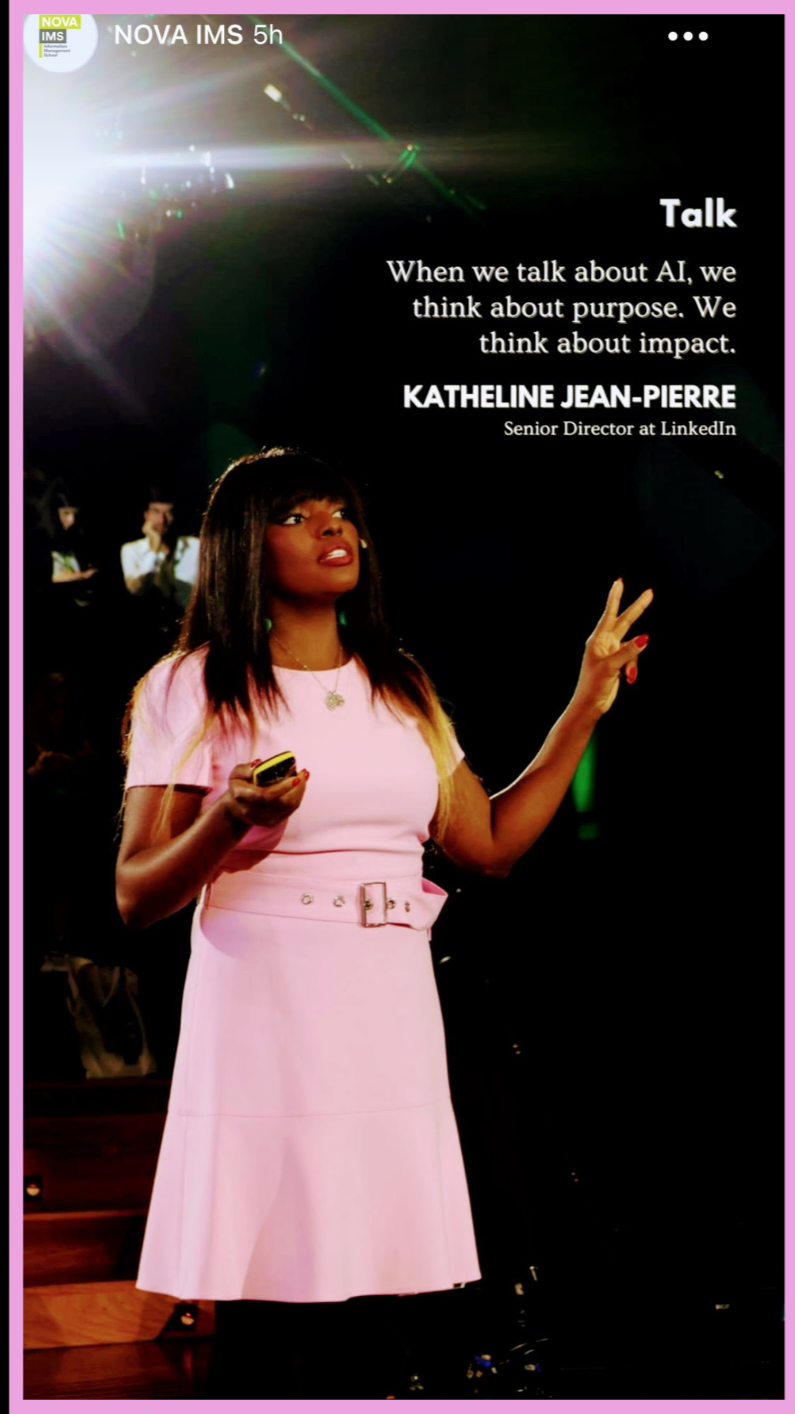 Katheline Jean-Pierre speaking on global stages at Google, Linkedin, Deloitte, Yahoo, Barclays, TIAA, Bank of America and other places. She is a keynote speaker, a global public speaker on Career and AI acceleration. 