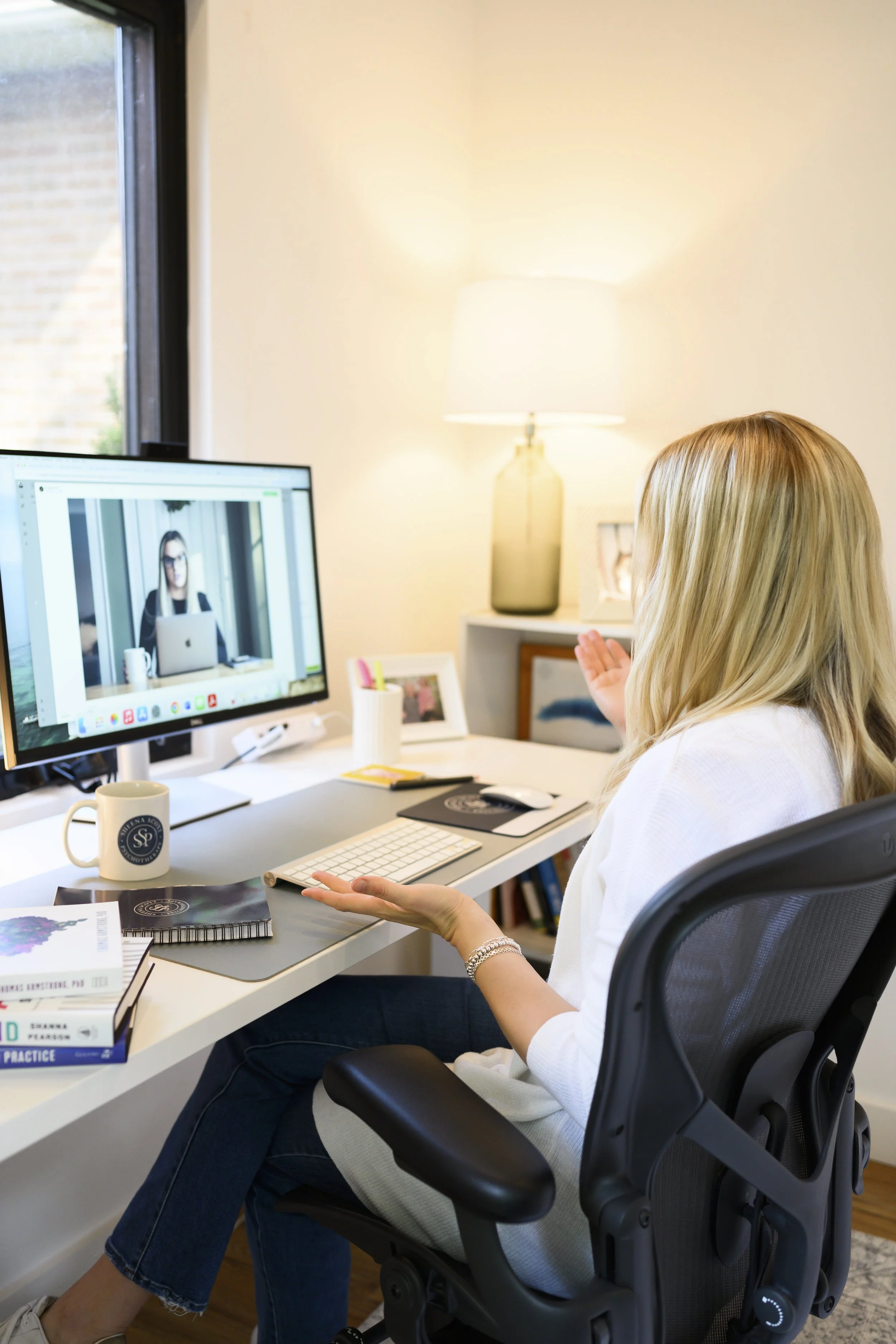 a virtual therapy appointment