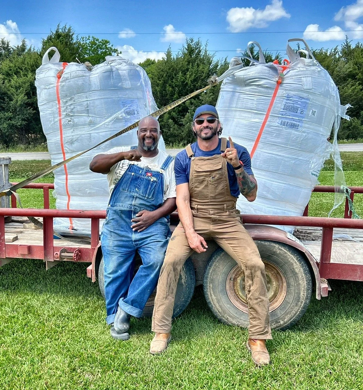 Louisiana Hemp Growers, Robert Fontenot and Shawn Ledig transporting seed to our fields.
