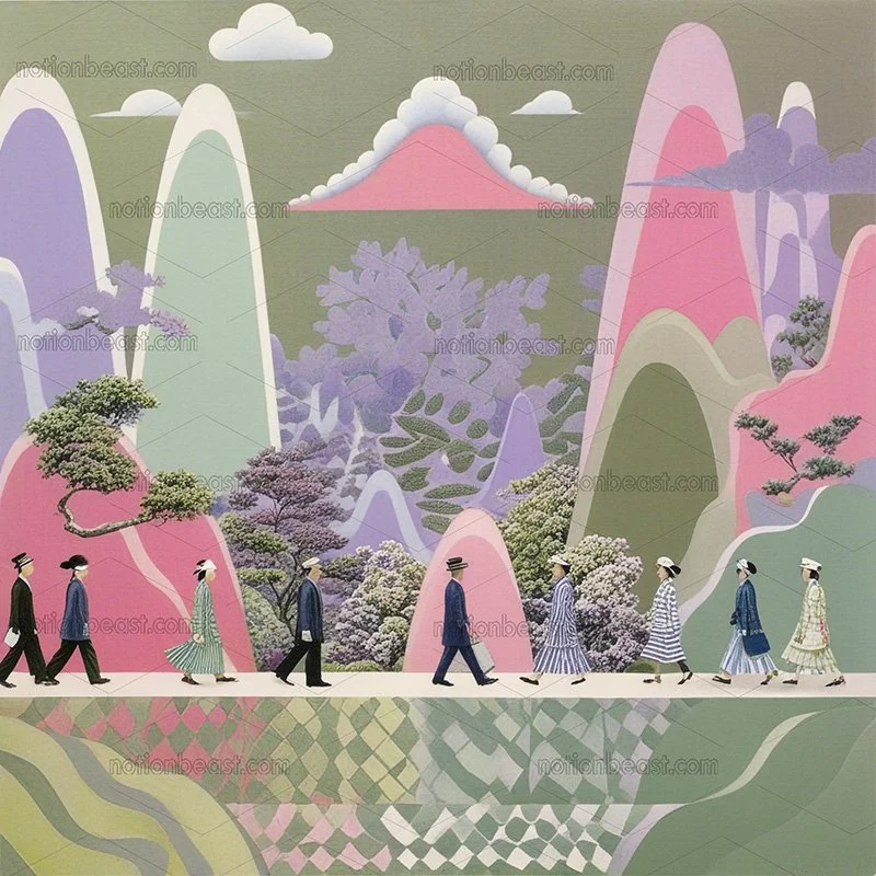 Pastel Mountain Walk 4126