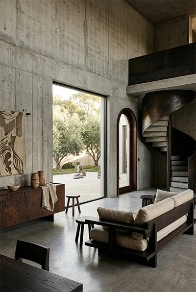 Why Brutalist Living Rooms Look Better With Less in Them | Interior Design Guide