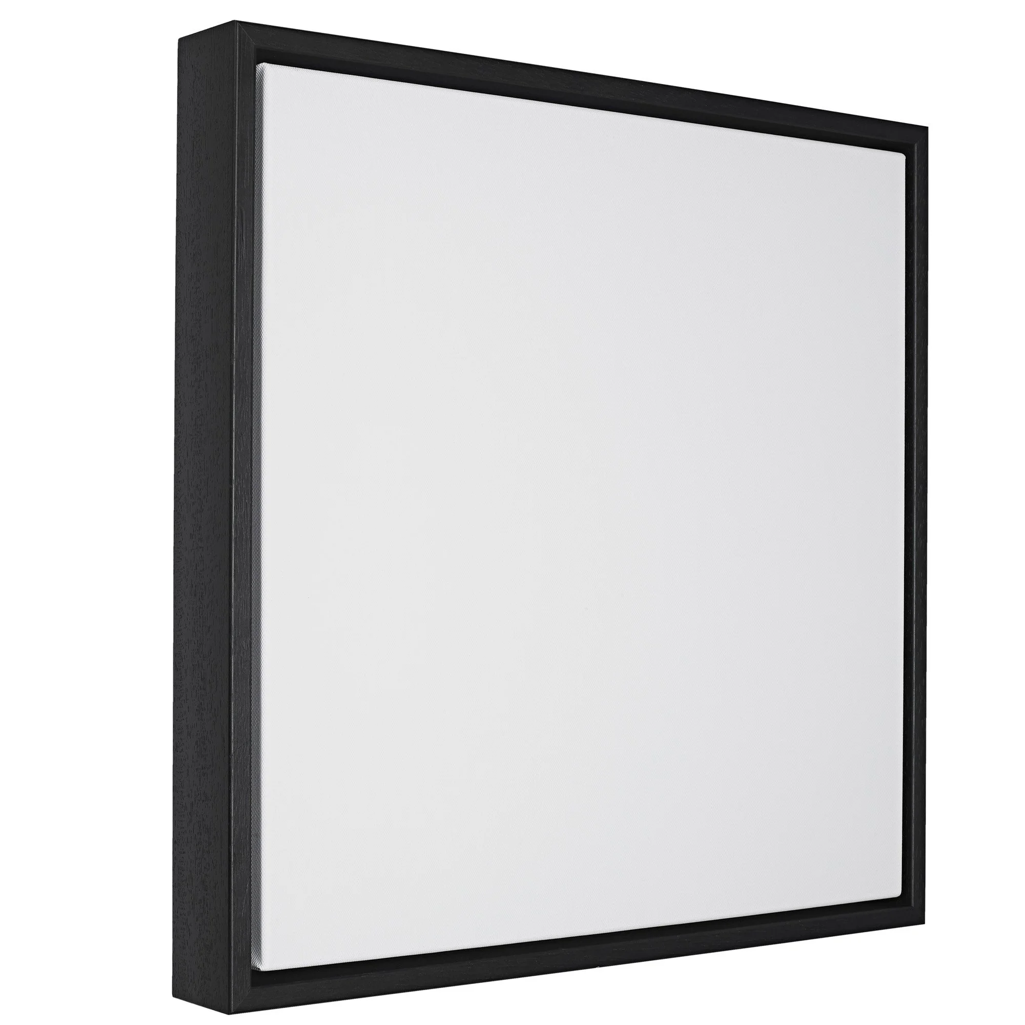 Close-up of a large white square LED or LCD light panel with a black frame, photographed at an angle.