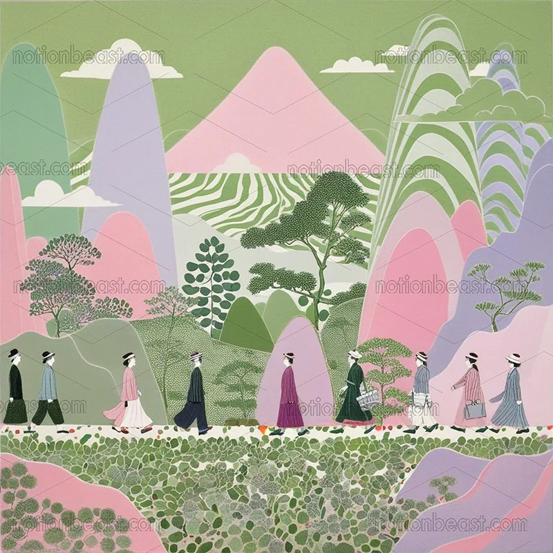 Pastel Mountain Walk 9941