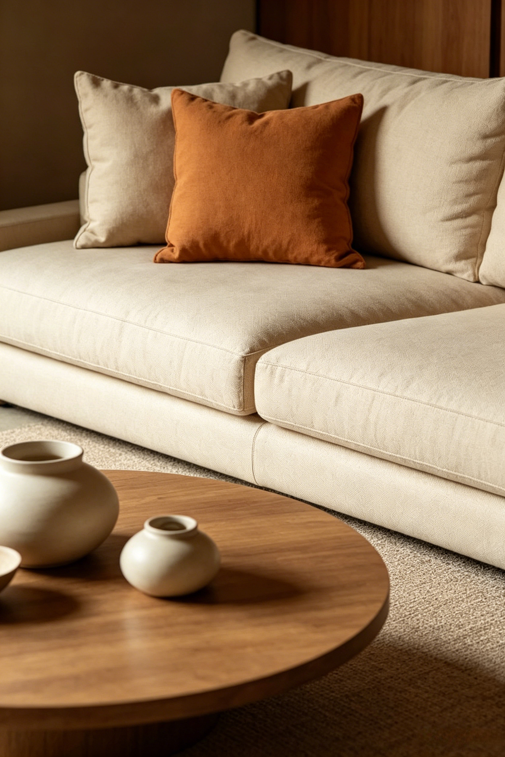 Japandi Living Room with Fireplace  Warm Minimalist Interior Design for Inspiration 3.png