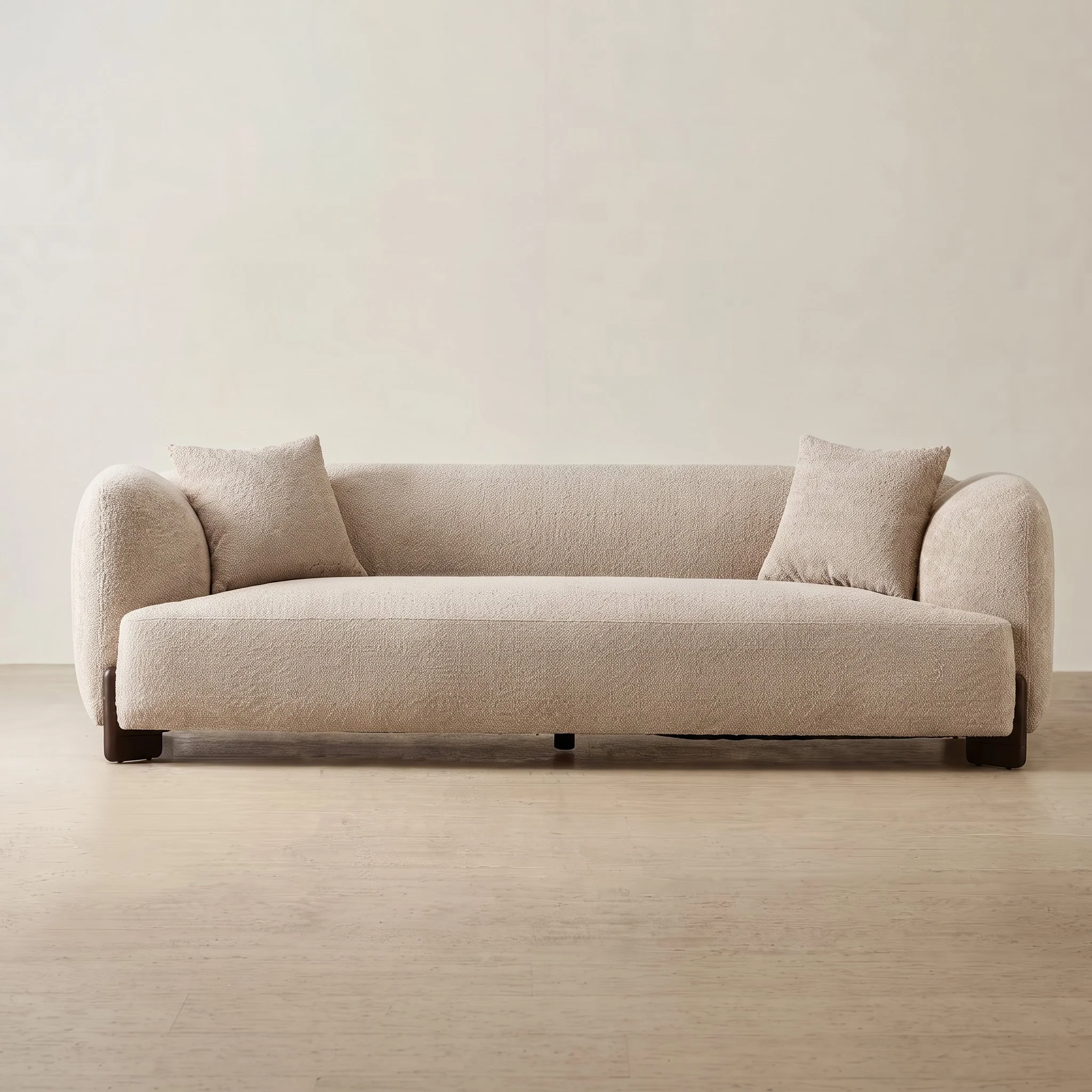 Celia Mid Beige 3-Seater Woven Fabric Sofa 