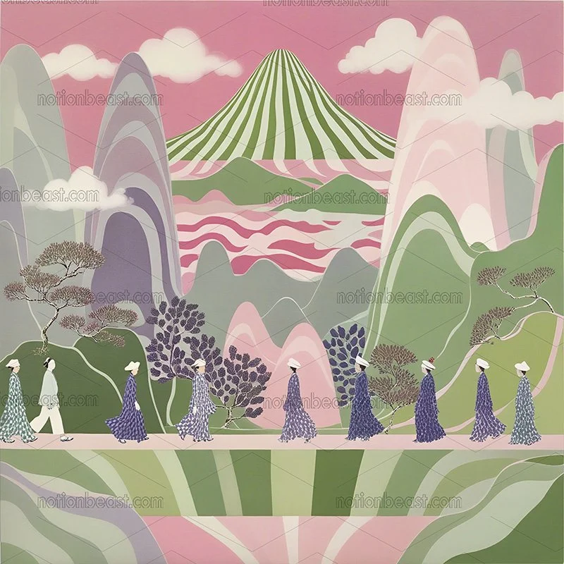 Pastel Mountain Walk 2268