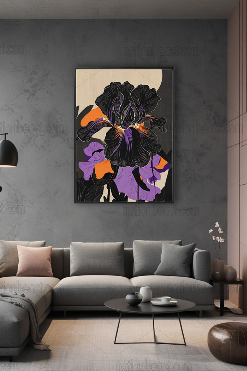 Abstract Magic Iris Float Framed Canvas 1.png
